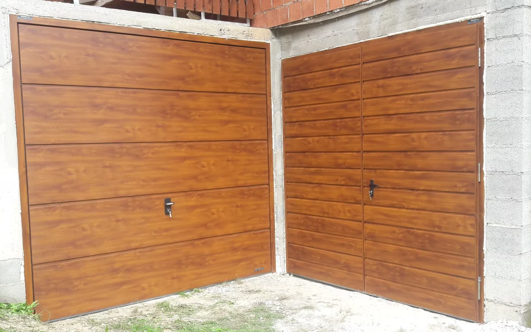 Dvokrilna in dvižna garažna vrata ter stranska vhodna vrata – Dobrna