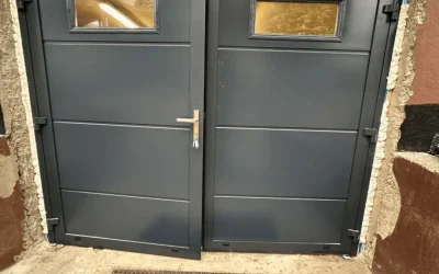 Montaža: Stranska dvokrilna garažna vrata DoorPro 60 – Maribor